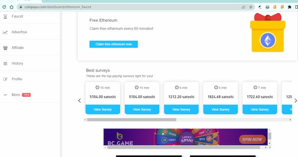 Coinpayu - One of the Best ETH Faucets 2022