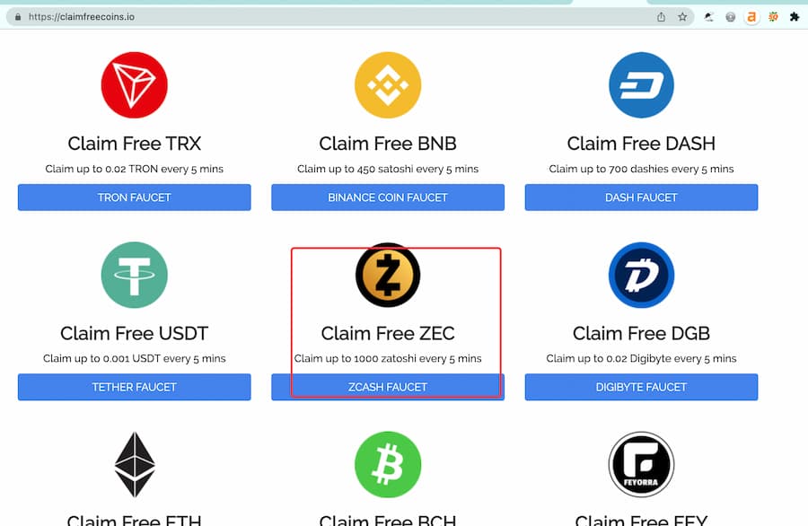 ClaimFreeCoins - one of the best ZCash (ZEC) Faucet