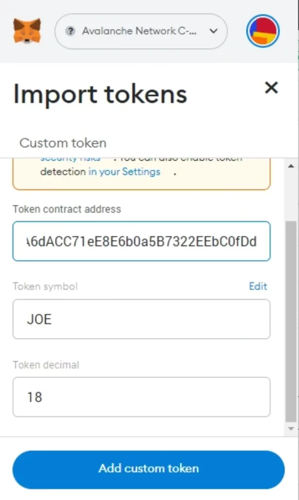 How to Add JOE Token to MetaMask - 2023 Guide