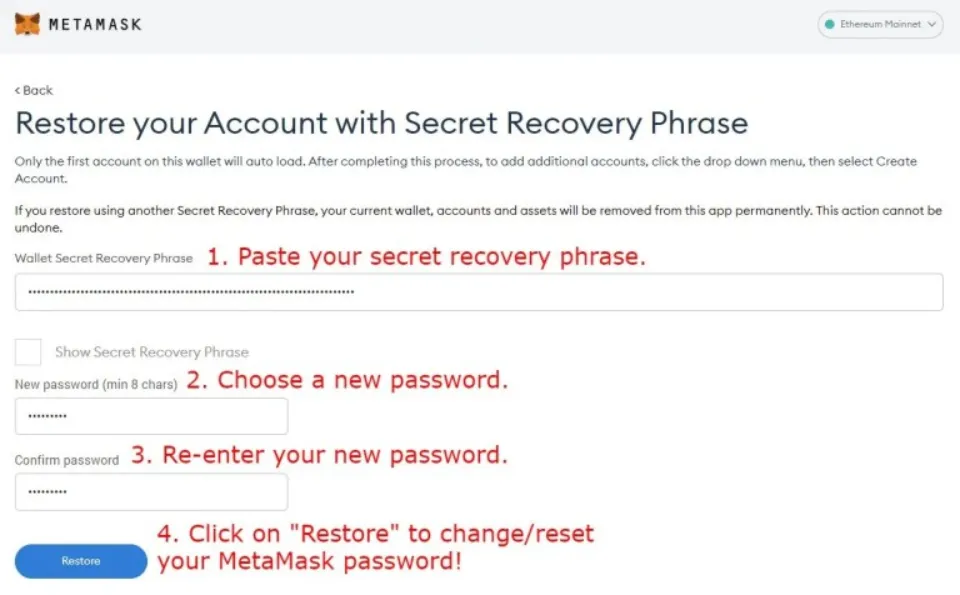 How Can I Reset My Metamask Password with Simple Steps